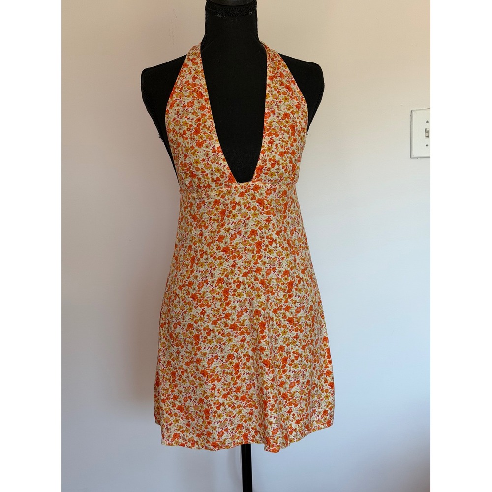 Motel Halter Dress Small Retro